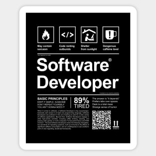 Software Developer Traits - Funny Coding Life Sticker